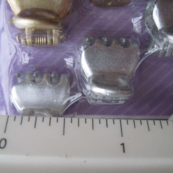 12 Goody Metallic Painted Plastic Small Hair Claw Clip Silver Gold Black Glitter - Picture 2 of 4